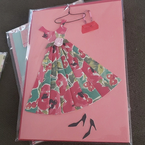 4 New Handmade 3D Blank Greeting Cards Set - Picture 6 of 6